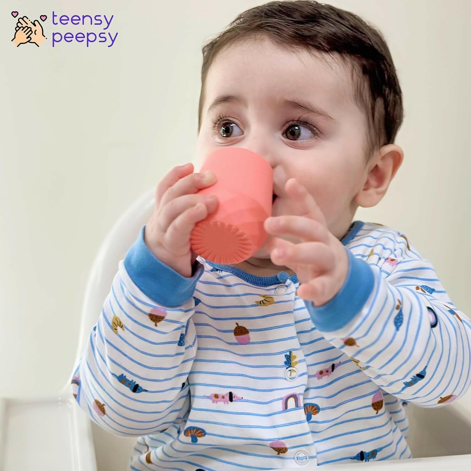 Tiny Baby Cups for 4 months+ (Pink Porcelain) - teensy peepsy