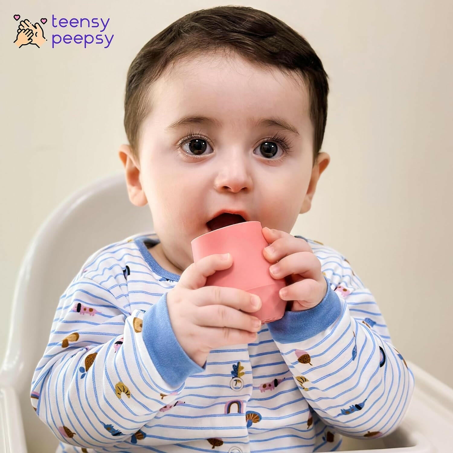 Tiny Baby Cups for 4 months+ (Pink Porcelain) - teensy peepsy