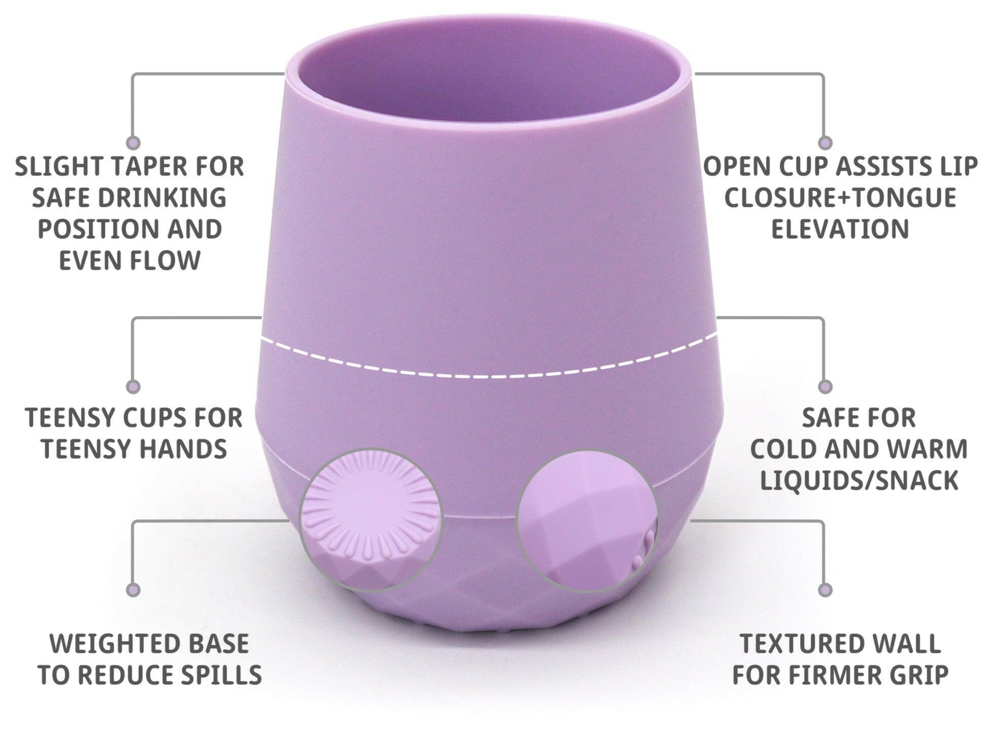 Tiny Baby Cups for 4 months+ (Lilac Blush) - teensy peepsy
